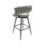Tabouret de bar en cuir technique avec tabourets pivotants à 360 °, tabouret de bar rembourré, tabouret de bar et repose-pieds-1482913660
