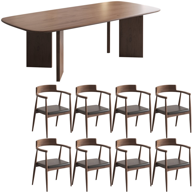 ensemble de table de salle à manger en bois massif de style luxueux clair, H 29,5 po x L 78,7 po x l 31,4 po