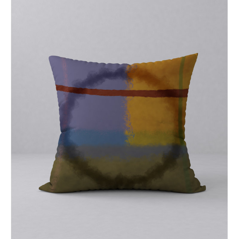 Housse de coussin exquis à motif carré infini/insert, H 18 po x l 18 po