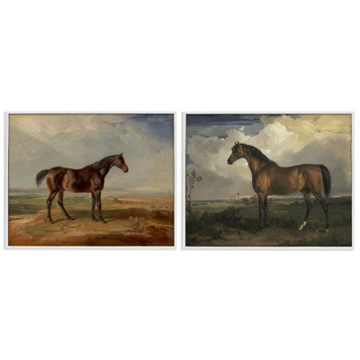  «Horses in Desolate Terrain», ensemble de 2 giclées par James Ward