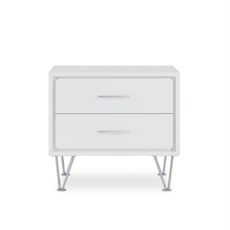 Table d'appoint Deoss, Blanc