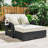 PE Rattan Chaise Lounge with Adjustable Backrest, High-Density Cushions and Footrest-1838018959