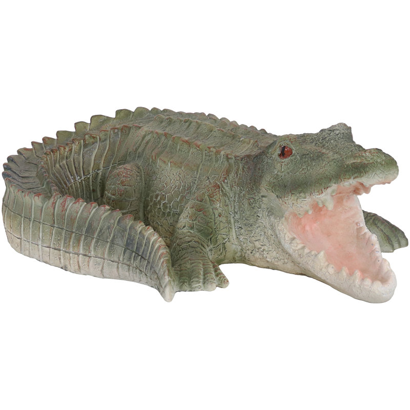 Gattis 18" Weather-Resistant Alligator Garden Statue