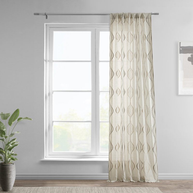 Rideaux transparents Alefiyah, Bronze Suez, l 50 po x L 84 po