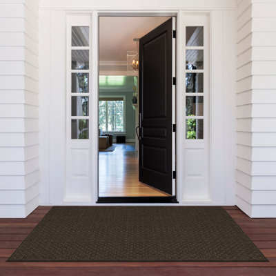 Textures Blocks Non Slip Weather and Stain Resistant Entrance Doormat