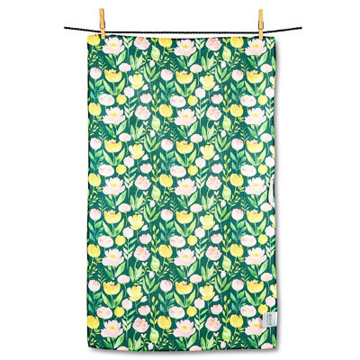 Floral Double Sided Tea Towel