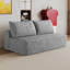 Canapé d'angle sans assemblage, tissu en velours côtelé gris, canapé modulaire moderne pour la maison-2032682629