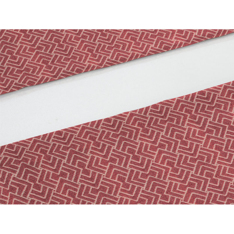 Salguero Cotton Geometric Rectangle Placemat, Dark red