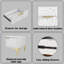 Commode moderne à 6 tiroirs pour chambre à coucher, commode large avec pieds et poignées en métal doré, rangement pour rangement - blanc-105532689