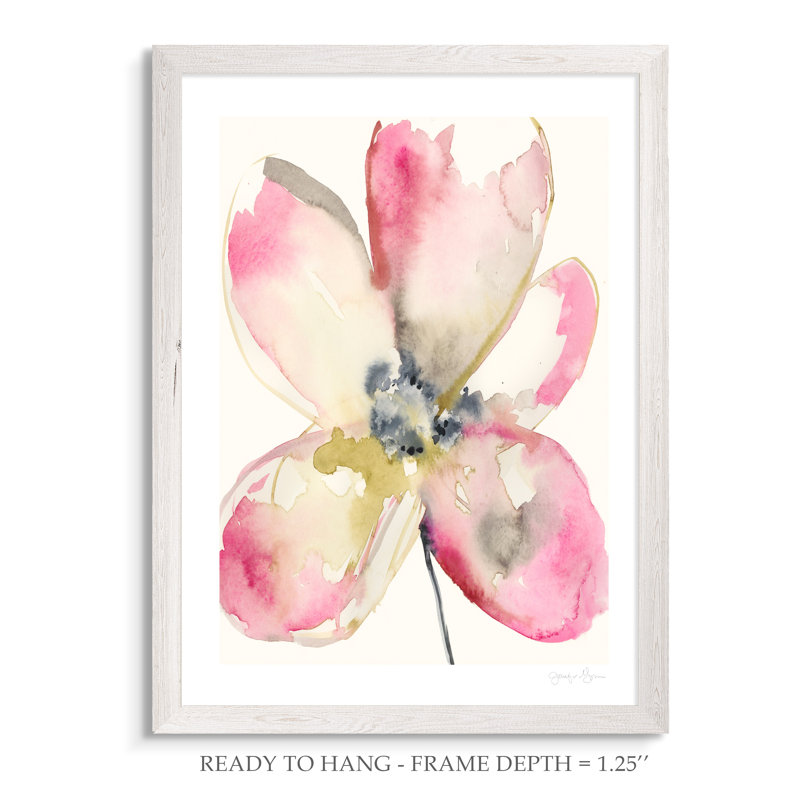 « magenta pétales ii » par paul cezanne-cadre photo, reproduction d’art, H 22 po x l 16 po x P 1 po, Cadre de toile blanc