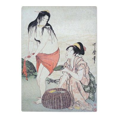 Tempered Glass Abalone Divers by Kitagawa Utamaro Chopping Board