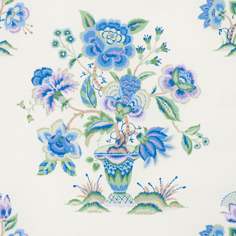 Papier peint Ashford, Bleuet / lilas