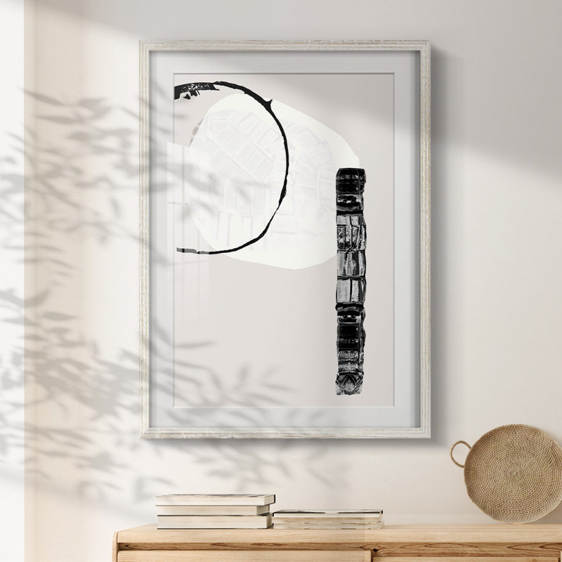 Zen Zen II - impression encadrée, H 28,5 po x l 20,5 po, Blanc