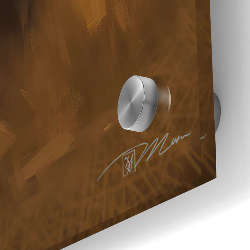 Art mural en verre «Buffalo» par Momart, H 36 po x l 24 po x P 0,2 po