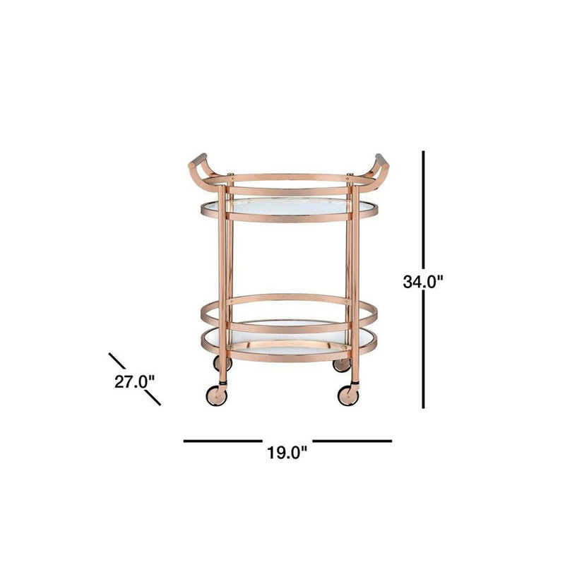 Evann Kitchen Cart, Rose Gold
