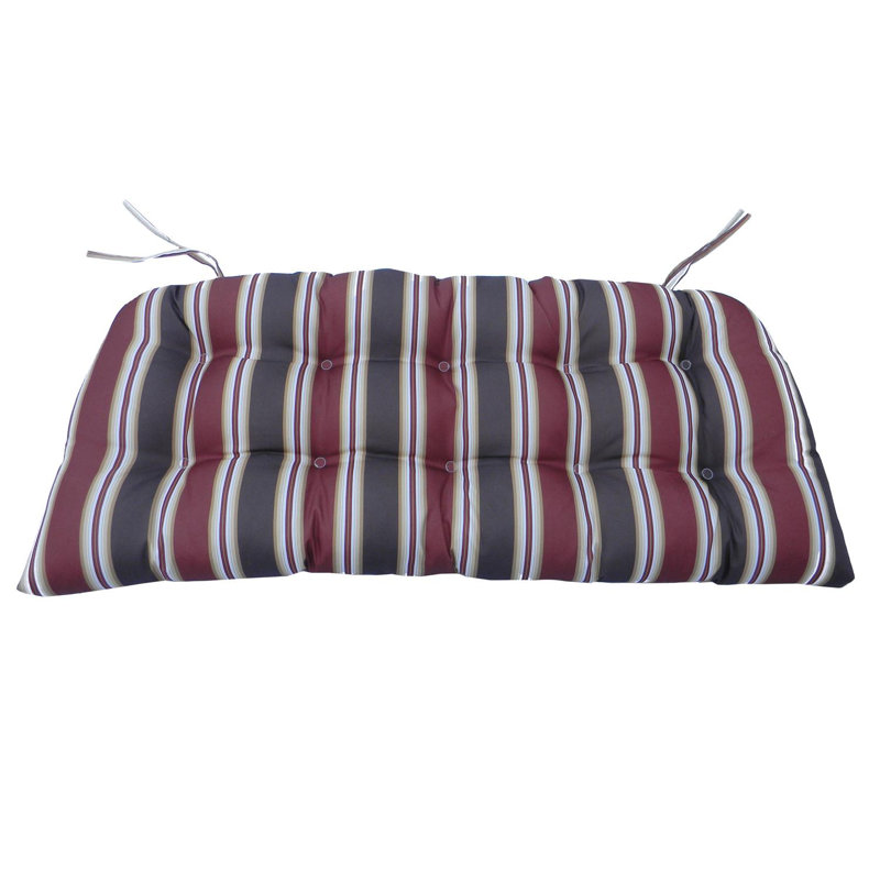 3 pièces de coussins de chaise d'extérieur rayés rouges et noirs 41,5 po
