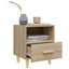 Rasen 2 Drawer Bedside Table-1931404533