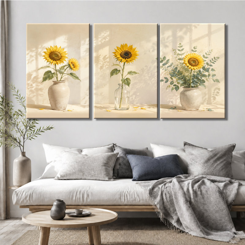 Reproduction d'art sur toile tendue à 3 panneaux, 20 * 30 pouces * 3