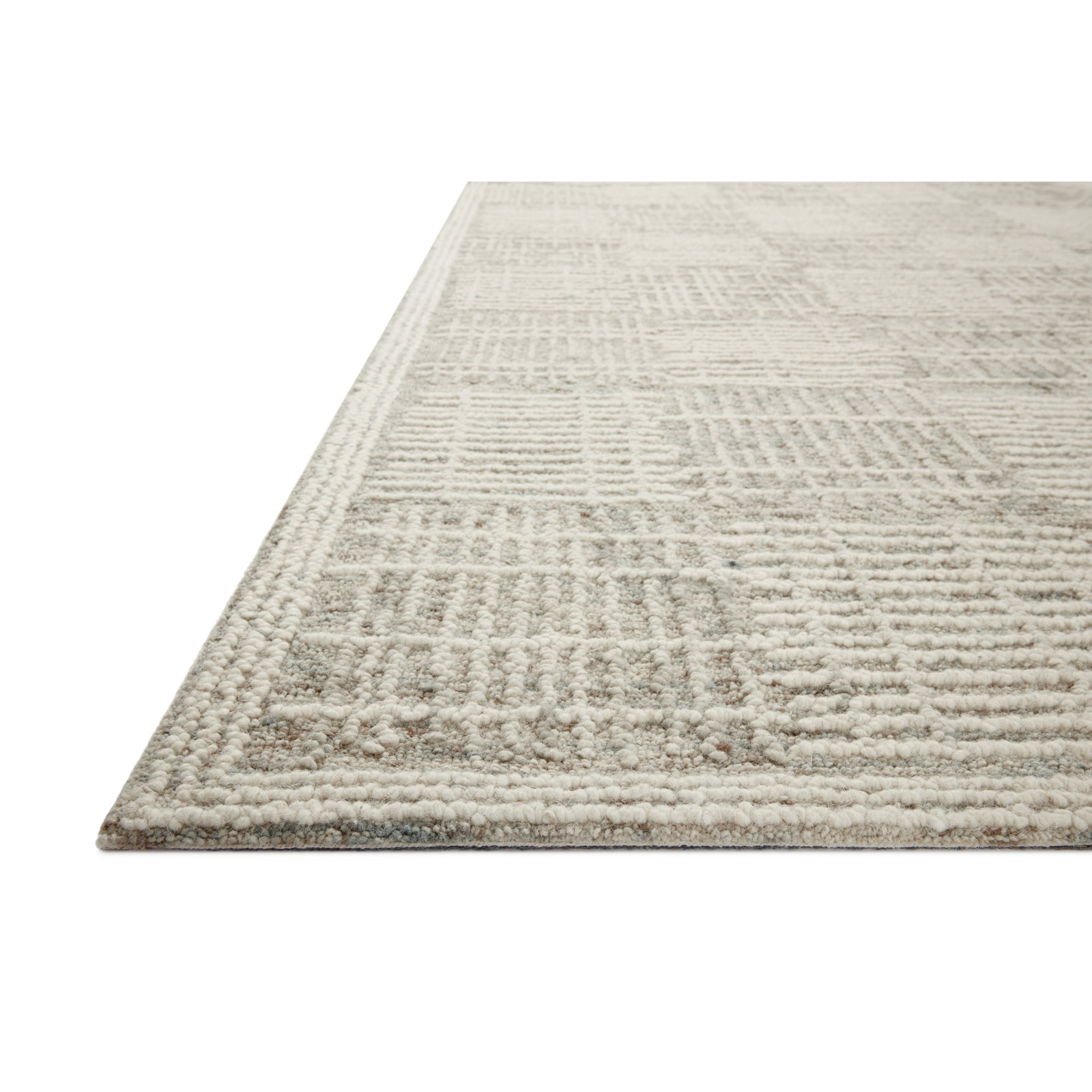 Dowell Hand-Woven Geometric Wool Rug, Square 1'6"
