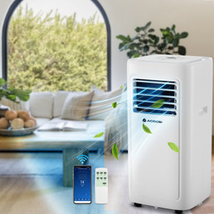 Climatiseur portatif intelligent 4 en 1, 8 000 BTU - Contrôle de l'application, refroidissement, ventilateur, déshumidificateur et mode veille