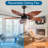 52" Tropical Palm Leaf Ceiling Fan – Black+dark Walnut Wood+metal Reversible Fan, Hand-sanded Blades & Low-temp Pure Copper Motor For Patio/living Room Indoor Outdoor Home Decor