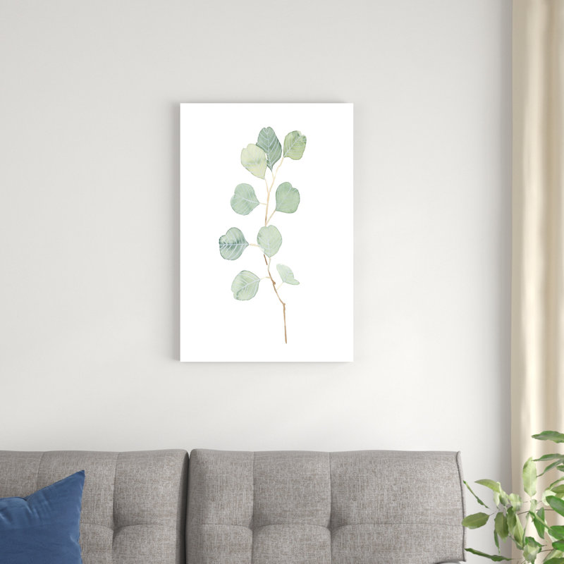 Douce branche d'eucalyptus IV, H 30 po x l 20 po x P 1,25 po