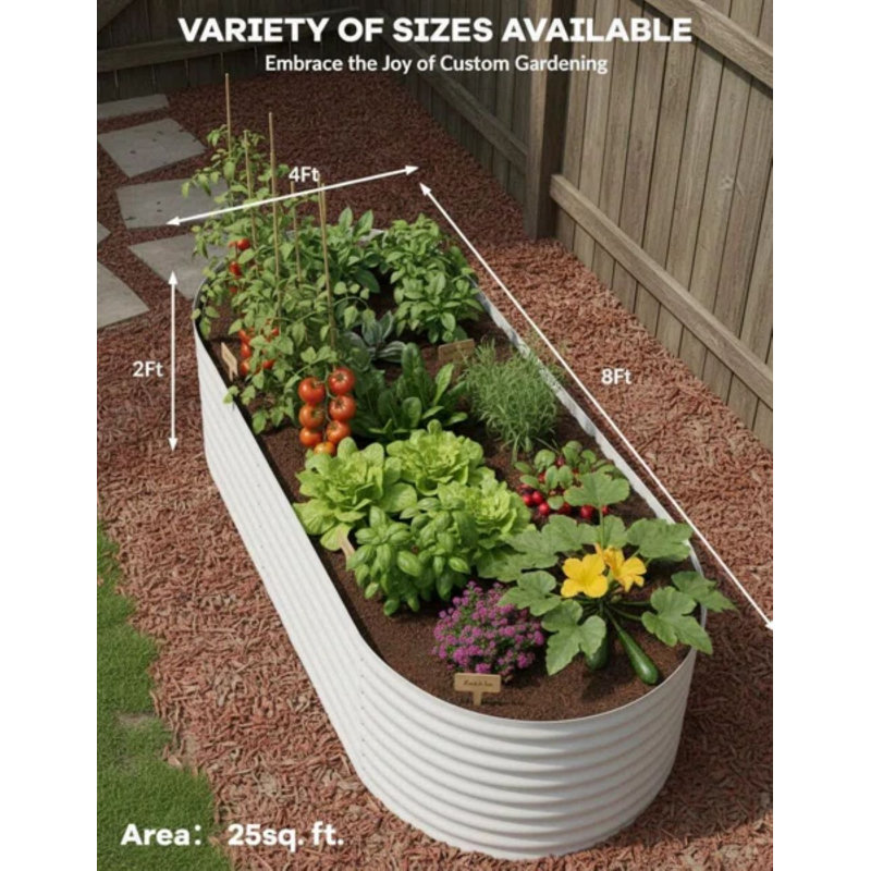 2pcs Heavy-Duty Raised Garden Beds, 23.6'' H x 94.4'' W x 47.2'' D