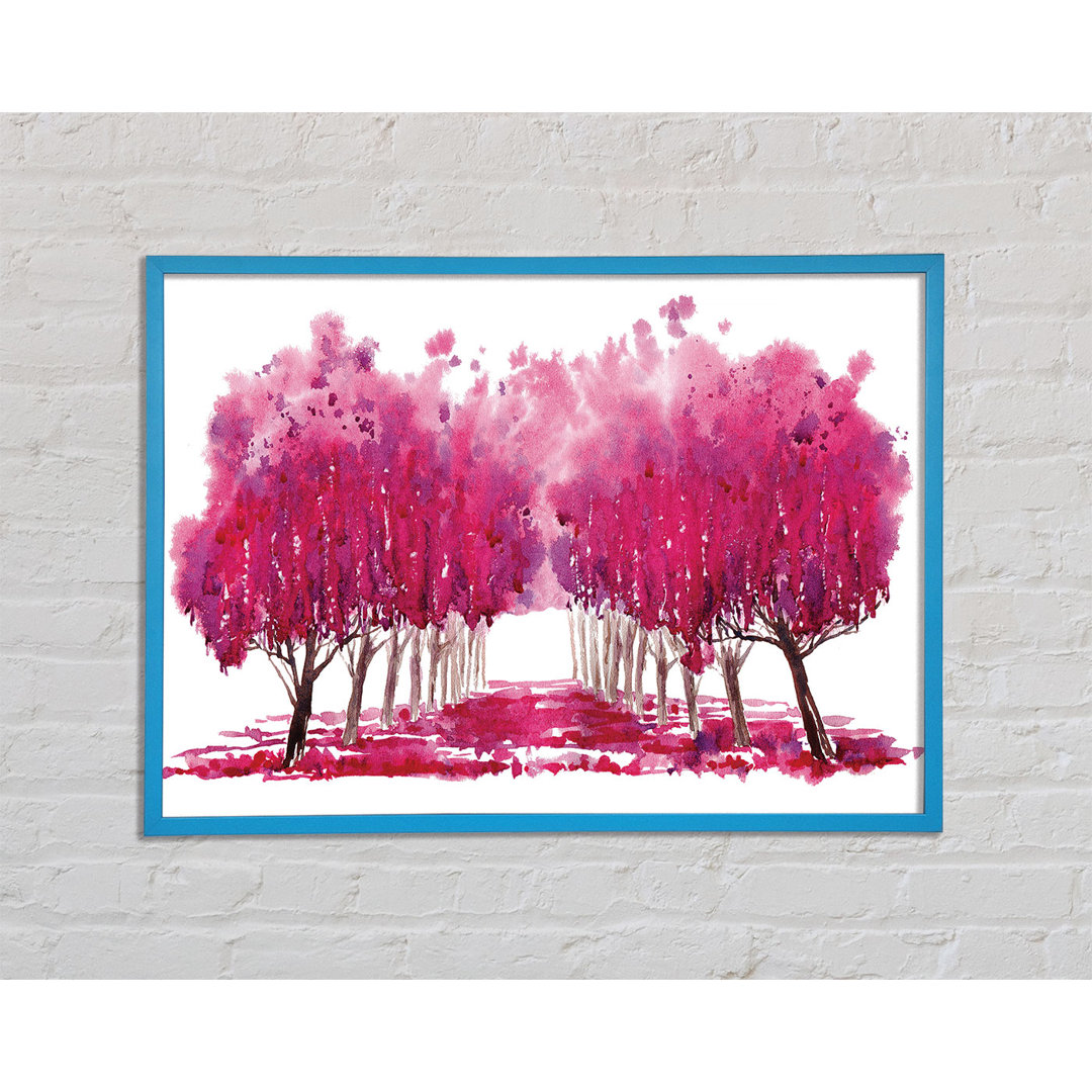 Pink Tree Walk - Einzelner Bilderrahmen Kunstdrucke