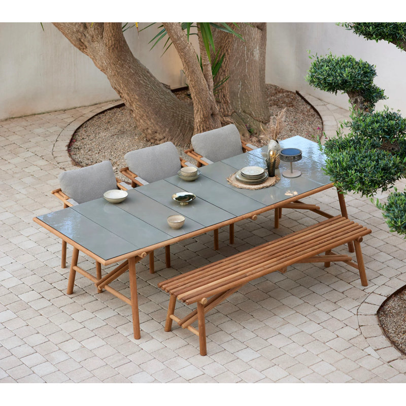 Sticks Outdoor Teak Bench