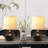 14" Modern Black Ceramic Small Table Lamp with Pre-Assembled Shade-88191429