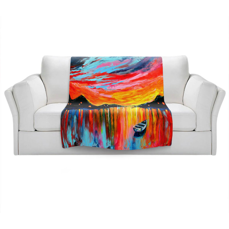 Hand Woven Throw Blanket, 51" x 60"