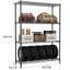 Étagère en fil métallique de 45,3 po avec tablettes réglables, support de rangement robuste en métal à 4 niveaux pour la cuisine, le garde-manger, la salle de lavage, le garage et l'organisation à la maison-48285984-48285985