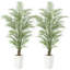 Palmier artificiel dans un grand pot de fleurs blanc-390681085