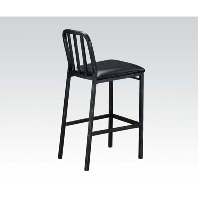 Chaise d’appoint à lattes en noir