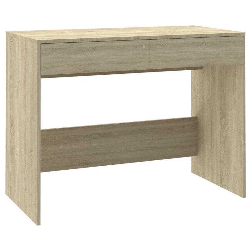 Desk with Drawers Computer Desk Home Office Study Table Engineered Wood, Sonoma Oak
