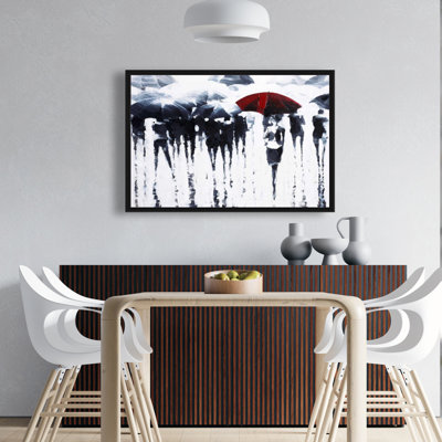 «Abstract Silhouettes Under The Rain» sur toile
