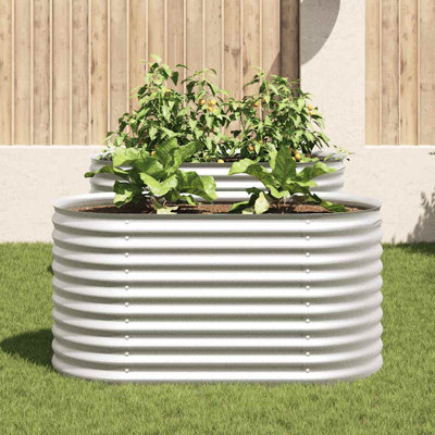 Lit surélevé pour jardin Marazi vidaXL, acier galvanisé