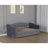 Twin Size, Gray Daybed, Trundle, Charging, Wood Frame, Velvet Fabric, Mid - Century, Back, Waved Arms Twin, Upholstered Velvet, Charging Design, Slats Support, Century
