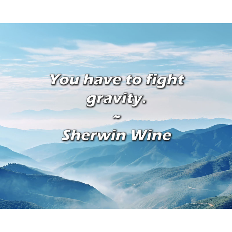 Sherwin Wine Quote: Vous devez lutter contre la gravité.