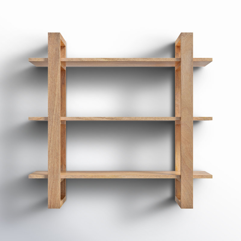 Sufjan Solid Wood Tiered Shelf, Natural