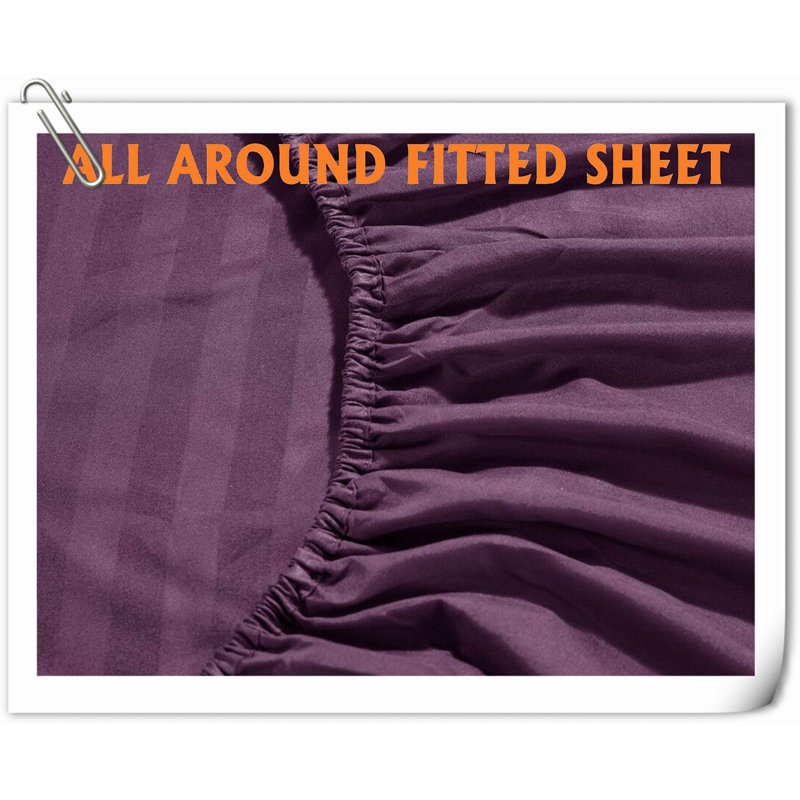 Quilts Machine Woven Quilt Set, Purple Striped