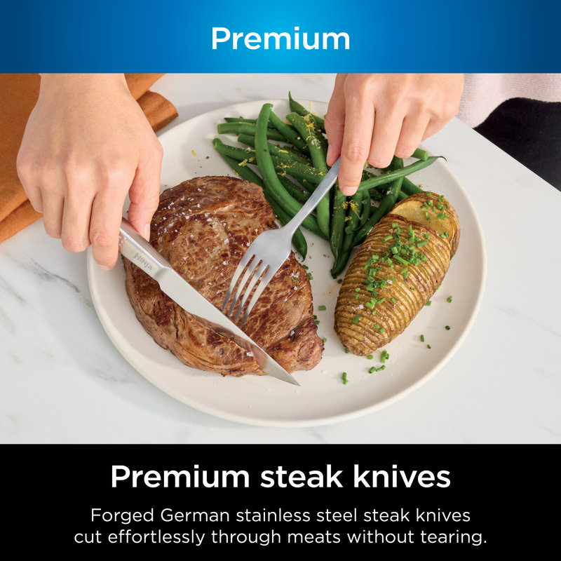 Ninja 14-Piece Stainless Steel Knife Block Set with Built-in Sharpener