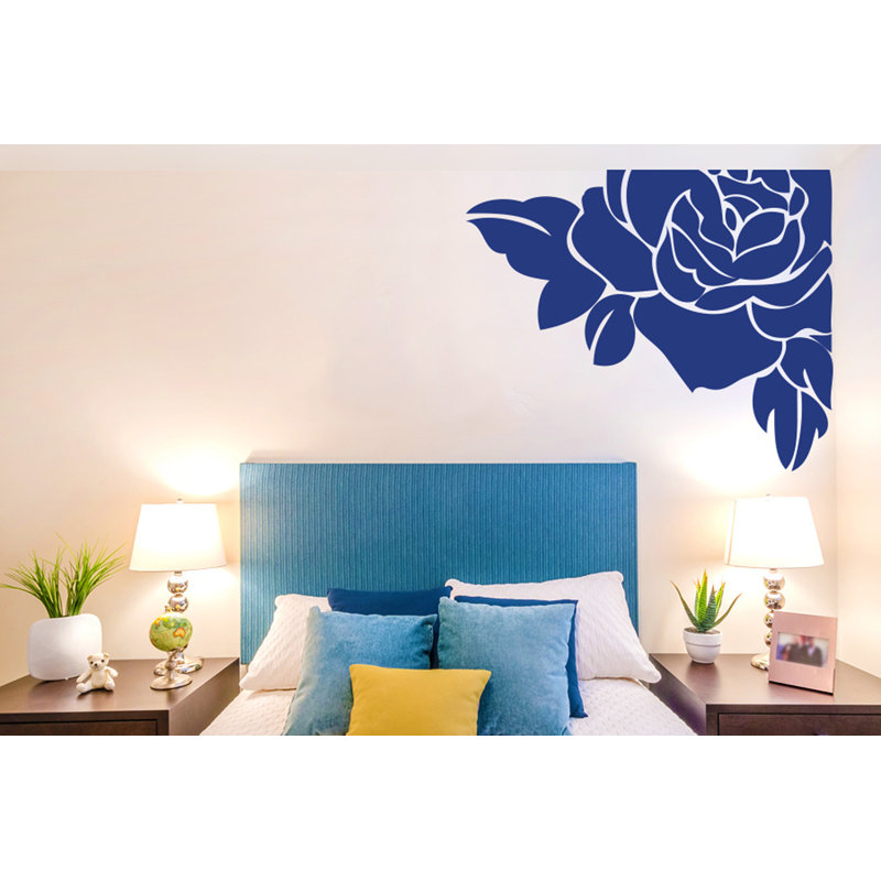 Plants & Flowers Non-Wall Damaging Wall Decal, Medium, Dark Blue