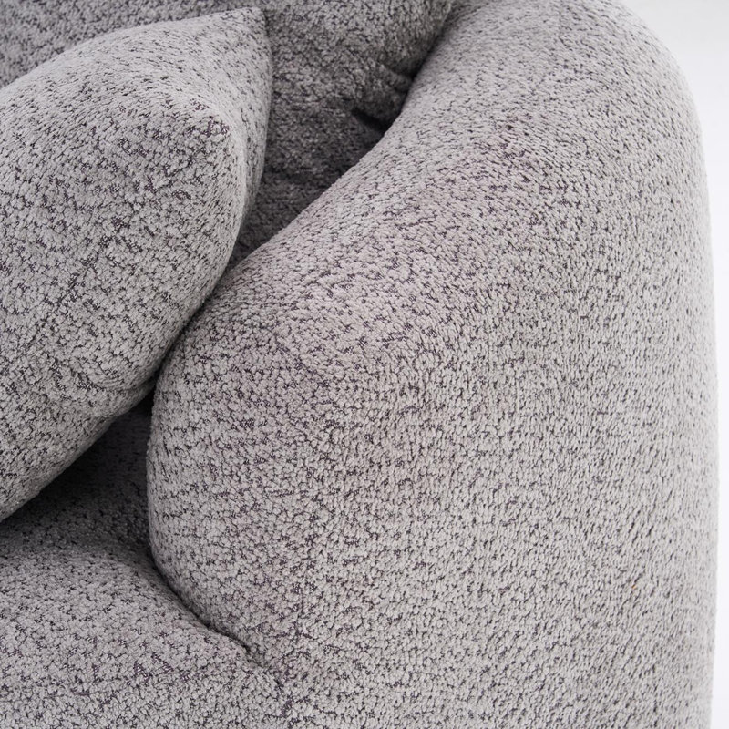 Fauteuil demi-tonneau pivotant, Gris
