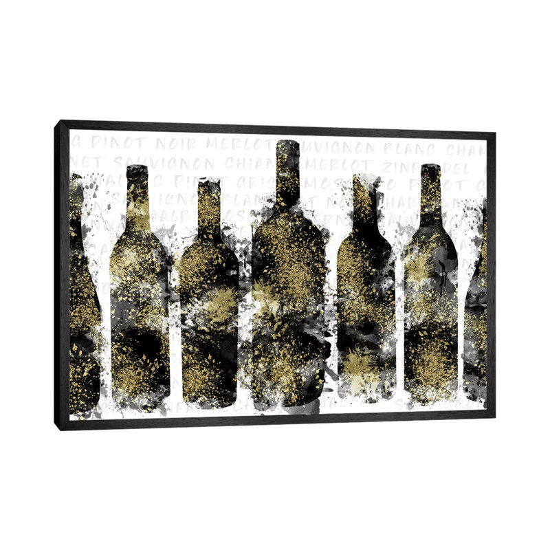 Wine Selection by Natalie Carpentieri - Print on Canvas, Black Framed, 152.5 cm H x 101.5 cm W