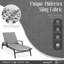 Ensemble de chaises longues de patio en aluminium avec tissu Phifertex et table d'appoint en teck