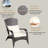 Patio Chair With Soft Cushions. Modern Design For Outdoor. 34 Seat Depth. Water Materials. Beige Back Cushion. Includes Assembly Tools Comfortable Contemporary Style 34.5 Height. Pe And Steel