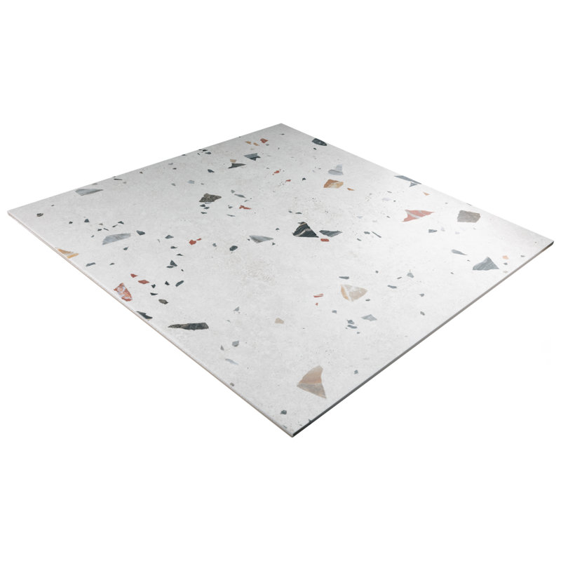 Sonar 26" x 26" Porcelain Stone Look Wall & Floor Tile, White
