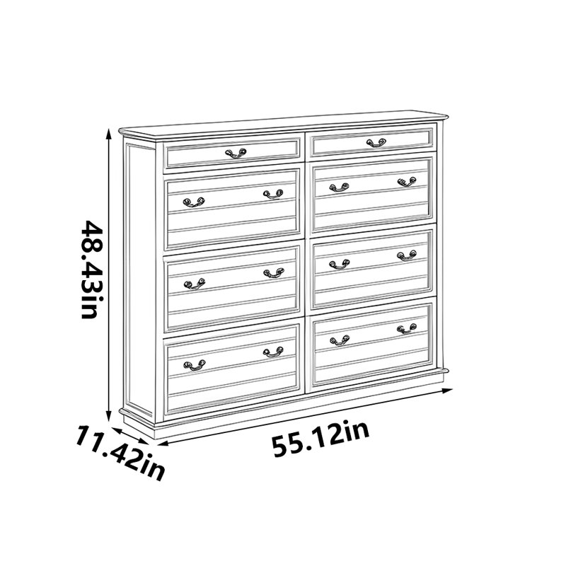 Rangement à chaussures noir classique classique, H 48,43 po x l 55,12 po x P 11,42 po