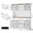 Frostia 70.9"H Kitchen Pantry With Charge Station, 55.1"W Farmhouse Style Pantry Cabinet with Microwave Shelf & Adjustable Shelves-203319668